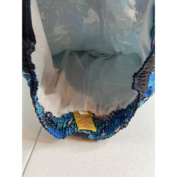 Red Camel Boy's Patterned Swim Trunks XL 10" Inseam Blue Black White Polyester - Picture 6 of 6